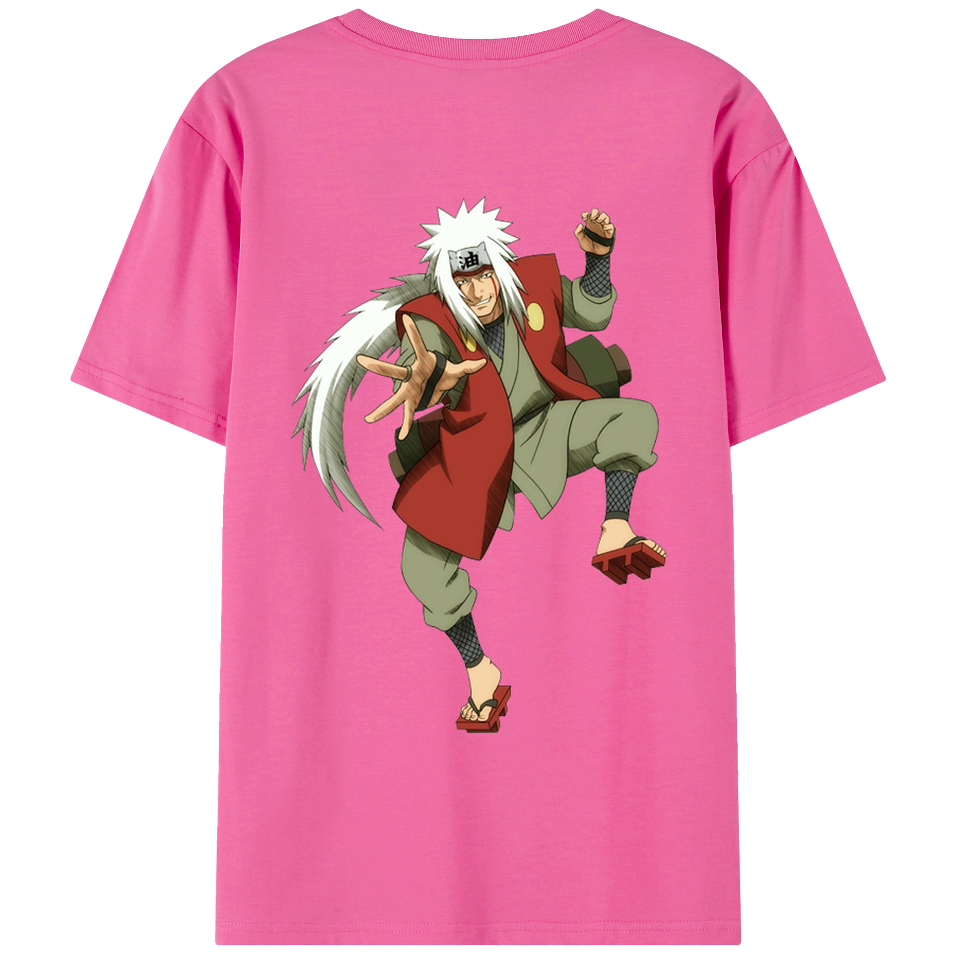 （画像用） NARUTO -ナルト- 自来也（じらいや） Jiraiya レディース半袖Tシャツ(バックプリント)